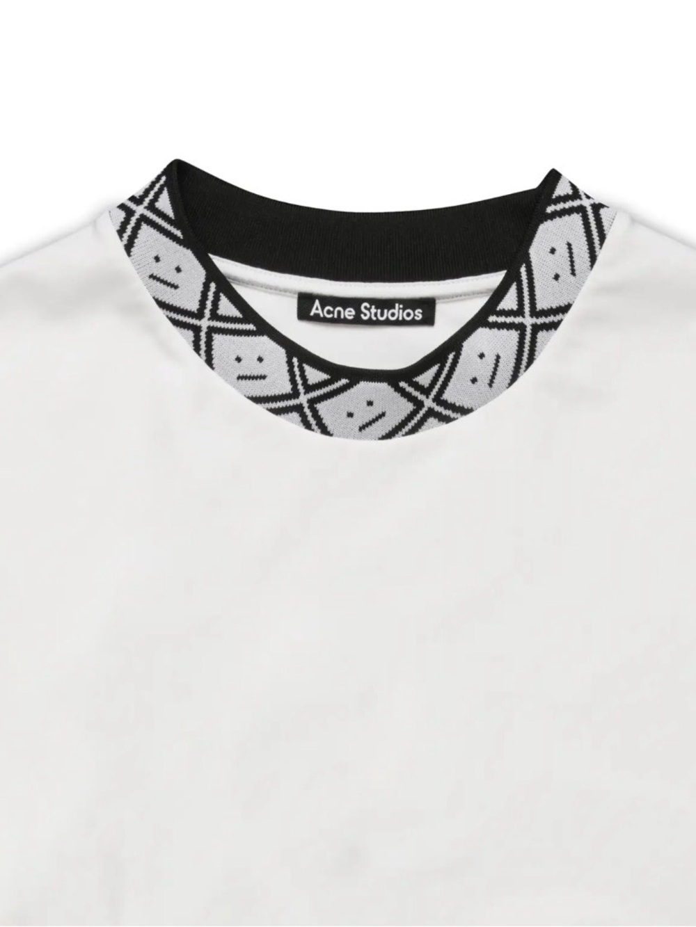 Acne Studios White Tee Size M Unisex Designer Collar Blogger Favorite - Picture 4 of 10